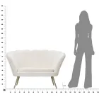 Canapé 2 Places Moderne en Velours avec Pieds en Fer Doré - Annina Viadurini