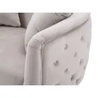 Canapé 2 Places Rembourré en Velours avec Pieds en Fer - Annetta Viadurini