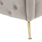 Canapé 2 Places Rembourré en Velours avec Pieds en Fer - Annetta Viadurini