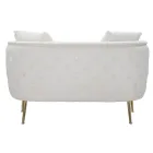 Canapé 2 Places Rembourré en Velours avec Pieds en Fer - Annetta Viadurini