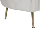 Canapé 2 Places Rembourré en Velours avec Pieds en Fer - Annetta Viadurini