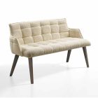 Canapé moderne avec siège recouvert de tissu fabriqué en Italie - Clera Viadurini