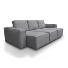 Canapé 2 ou 3 places avec assises extensibles en tissu Made in Italy - Alis Viadurini