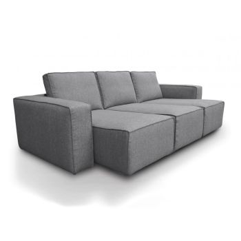 Canapé 2 ou 3 places avec assises extensibles en tissu Made in Italy - Alis