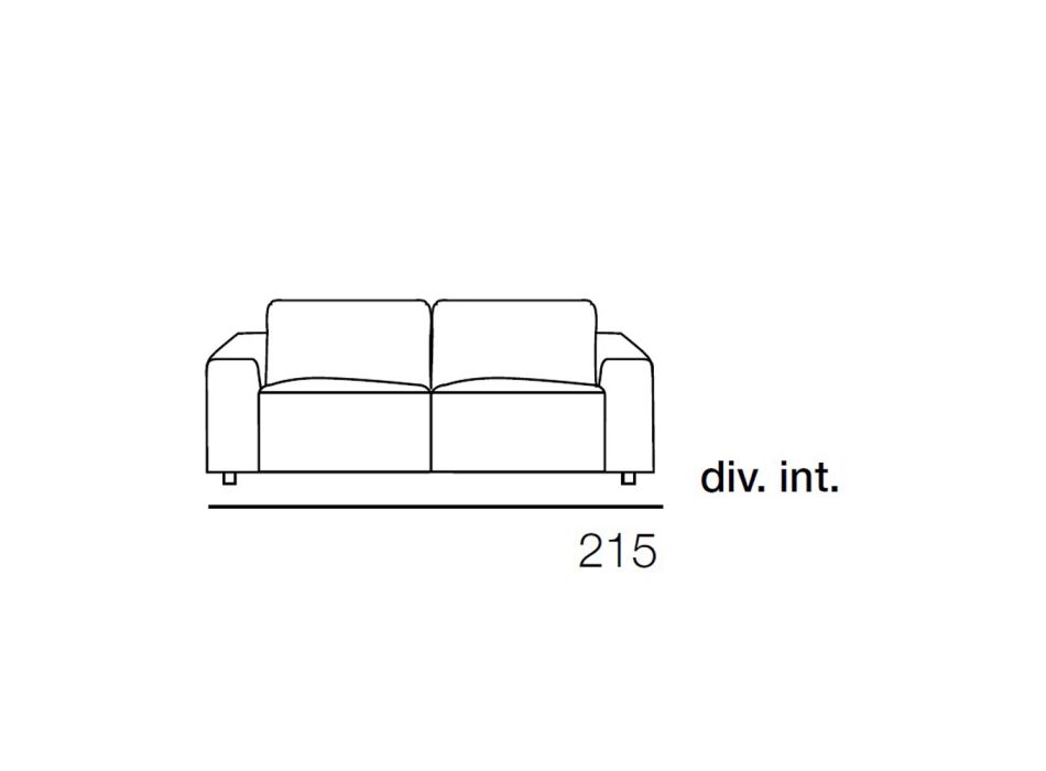 Canapé 2 ou 3 places avec assises extensibles en tissu Made in Italy - Alis Viadurini