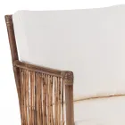 Canapé 2 places d'extérieur et d'intérieur en rotin et coussins en 100% coton - Boire Viadurini