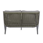 Canapé d'extérieur 2 places en aluminium et corde avec coussins Homemotion - Gillian Viadurini