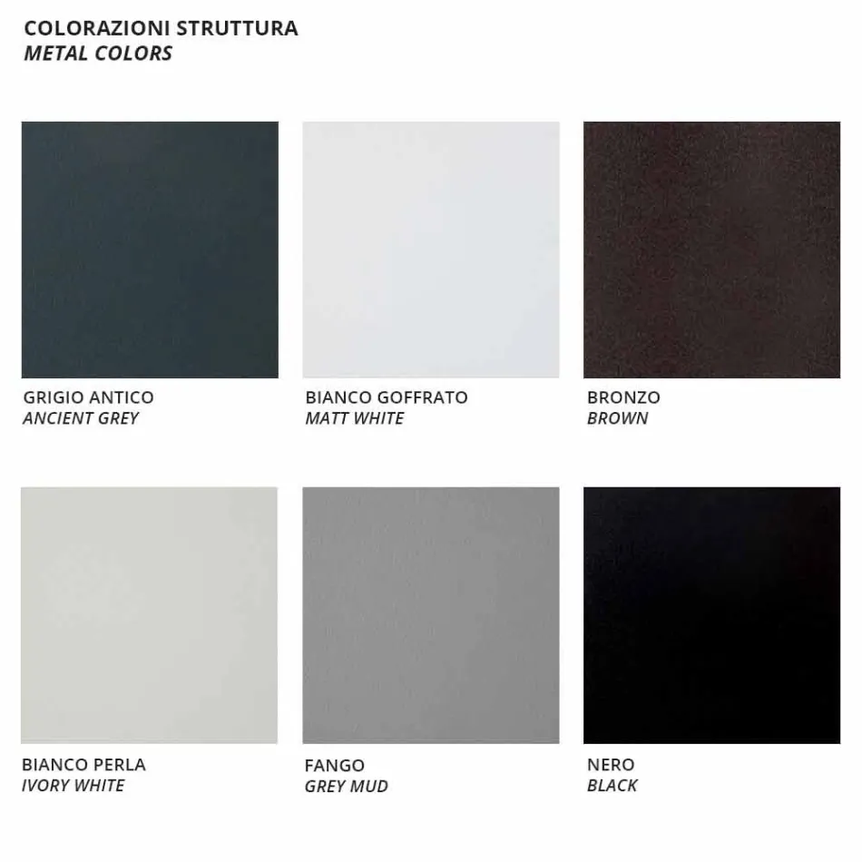 Canapé d'extérieur 2 places en métal et tissu avec coussins Made in Italy - Olma Viadurini