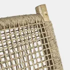 Canapé d'extérieur 2 places en branches de teck et fibre synthétique - Tecno Viadurini