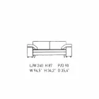 Canapé 2 places en coton avec cubes latéraux en Mdf Made in Italy - Damascus Viadurini