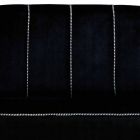 Canapé 2 Places en Velours Noir avec Coutures Contrastées Fabriqué en Italie - Roulette Viadurini