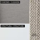 Canapé 2 places pour le jardin avec coussin inclus Made in Italy - Prato Viadurini