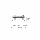 Canapé 2 Places Rembourré en Cuir Effet Matelassé Fabriqué en Italie - Vesuvio Viadurini