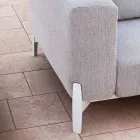 Canapé d'extérieur 3 places en aluminium et tissu de haute qualité - Filomena Viadurini