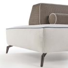 Canapé de salon 3 places en tissu blanc amovible Made in Italy - Mykonos Viadurini