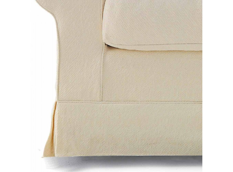 Canapé 3 places recouvert de tissu de haute qualité fabriqué en Italie - Andromeda Viadurini