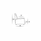 Canapé 2 places design moderne en cuir, faux cuir ou tissu Gelso Viadurini