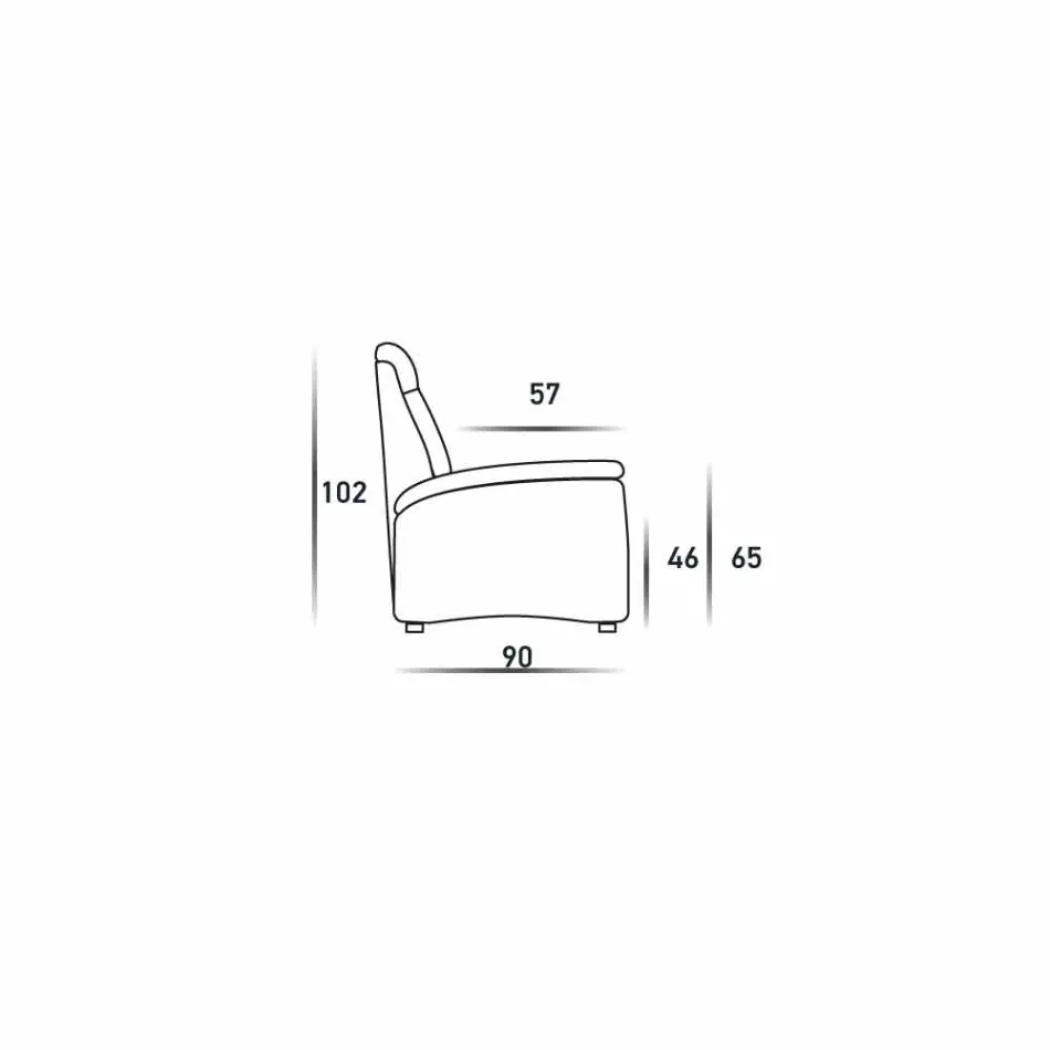 Canapé 2 places design moderne en cuir, faux cuir ou tissu Gelso Viadurini