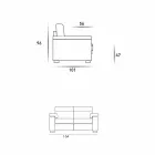 Canapé deux places en tissu ou écocuir Lilia produit en Italie Viadurini