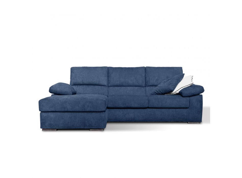 Canapé 3 places avec pouf réversible en tissu Made in Italy - Abudhabi