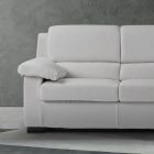Canapé 3 places avec pouf réversible en tissu Made in Italy - Budapest Viadurini