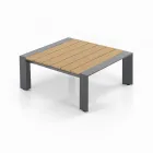 Canapé d'angle avec table basse pour extérieur et intérieur en aluminium - Mettre Viadurini