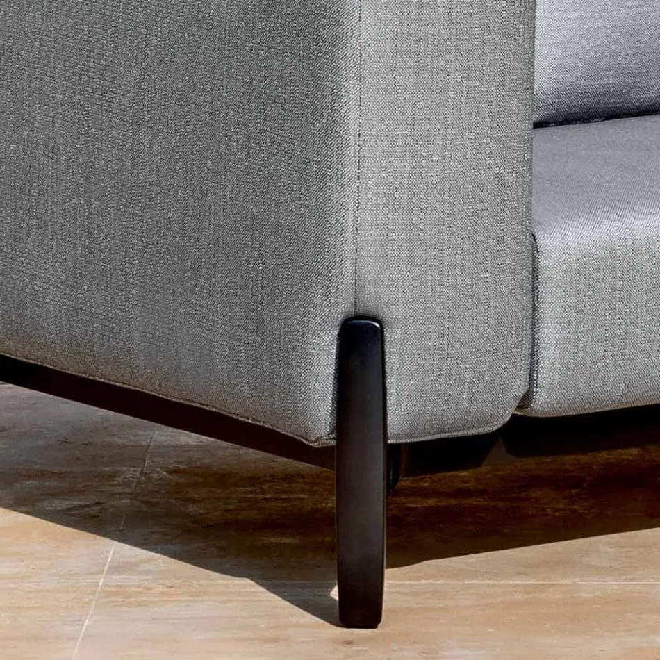 Canapé d'angle d'extérieur 5 places en aluminium 3 finitions, Luxe - Filomena Viadurini