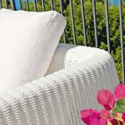 Canapé d'angle gauche d'extérieur tressé en fibre synthétique Made in Italy - Barnabus Viadurini