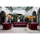 Canapé classique avec pieds en forme d'oignon en bois de hêtre fabriqué en Italie - Spassoso Viadurini