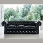 Canapé classique avec pieds en forme d'oignon en bois de hêtre fabriqué en Italie - Spassoso Viadurini