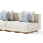 Canapé d'extérieur modulable en tissu rembourré fabriqué en Italie - Rubik Viadurini