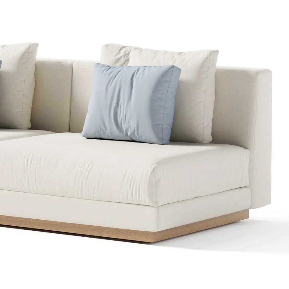 Canapé d'extérieur modulable en tissu Made in Italy - Rubik Viadurini