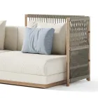 Canapé d'extérieur modulable en tissu Made in Italy - Rubik Viadurini