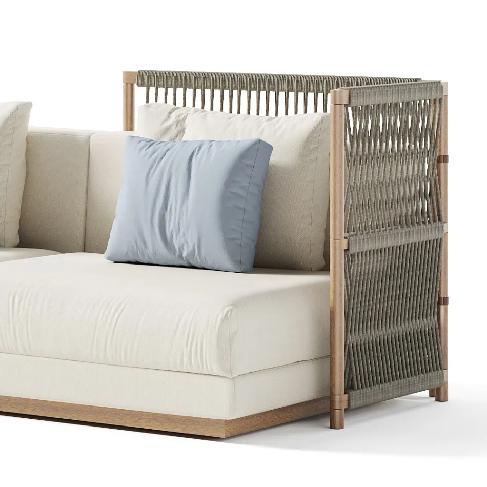 Canapé d'extérieur modulable en tissu Made in Italy - Rubik Viadurini