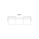 Canapé d'extérieur modulable en tissu Made in Italy - Rubik Viadurini