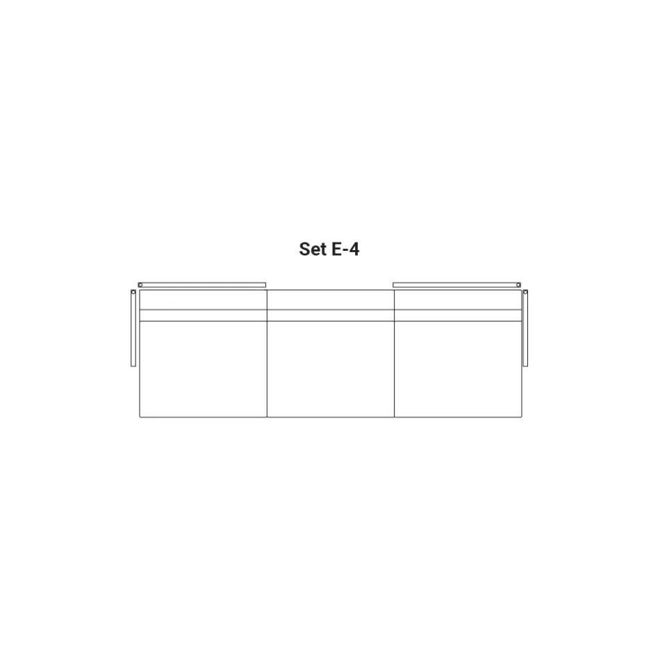 Canapé d'extérieur modulable en tissu Made in Italy - Rubik Viadurini
