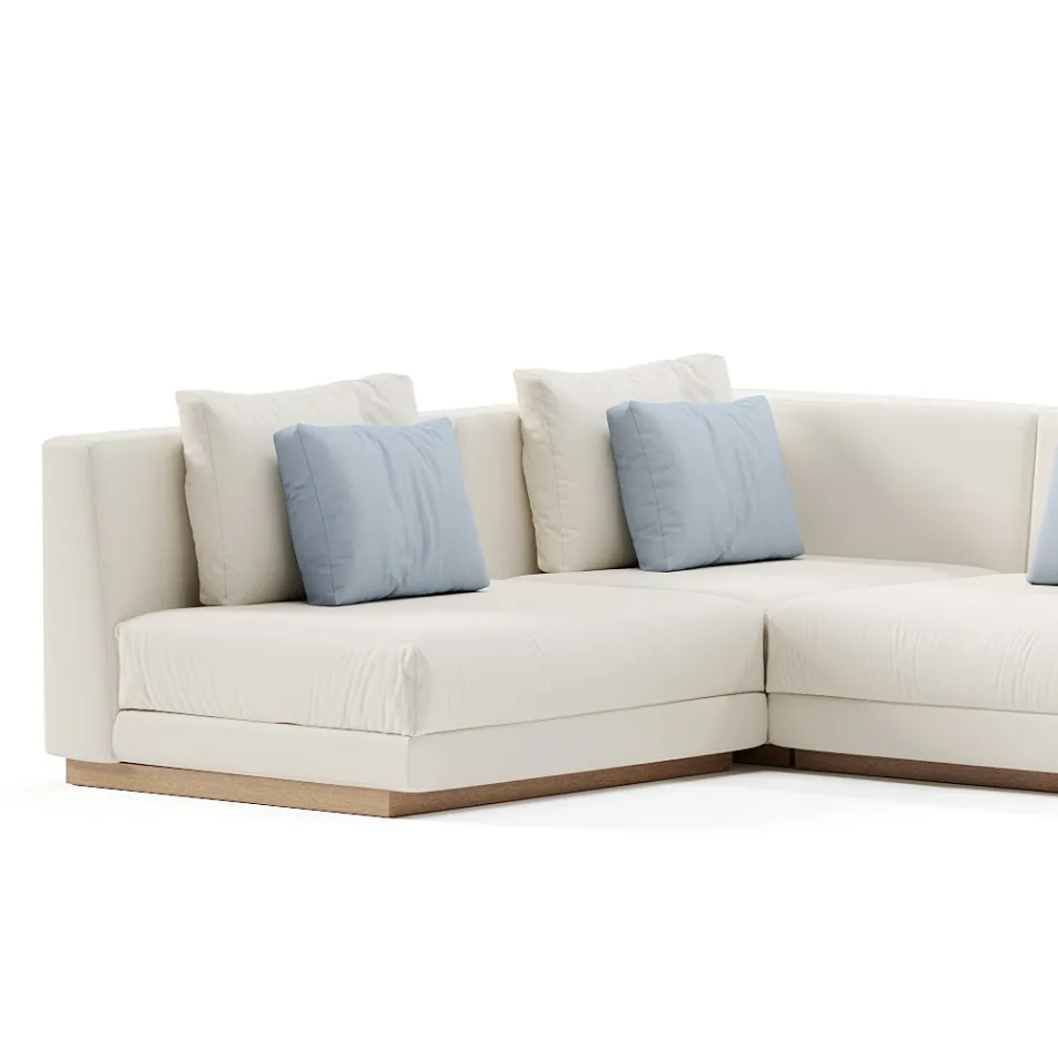 Canapé de jardin modulable en tissu Made in Italy - Rubik Viadurini