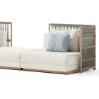 Canapé de jardin modulable en tissu Made in Italy - Rubik Viadurini