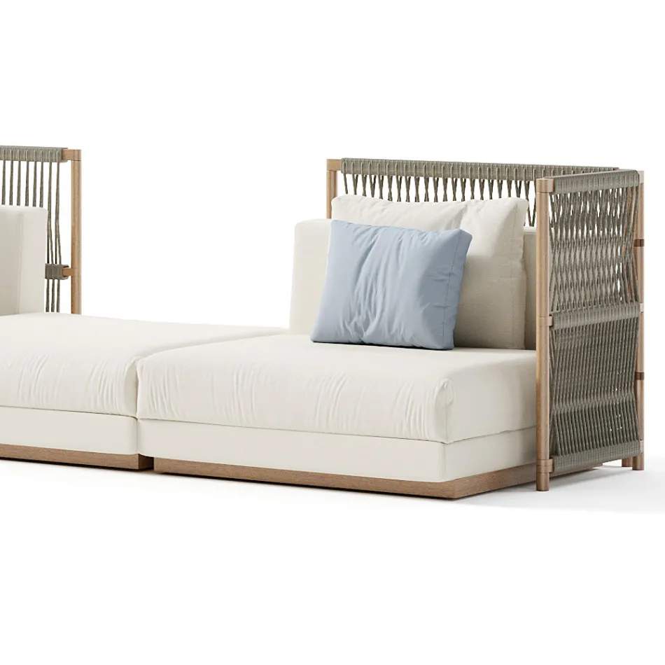 Canapé de jardin modulable en tissu Made in Italy - Rubik Viadurini