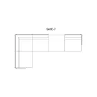 Canapé de jardin modulable en tissu Made in Italy - Rubik Viadurini