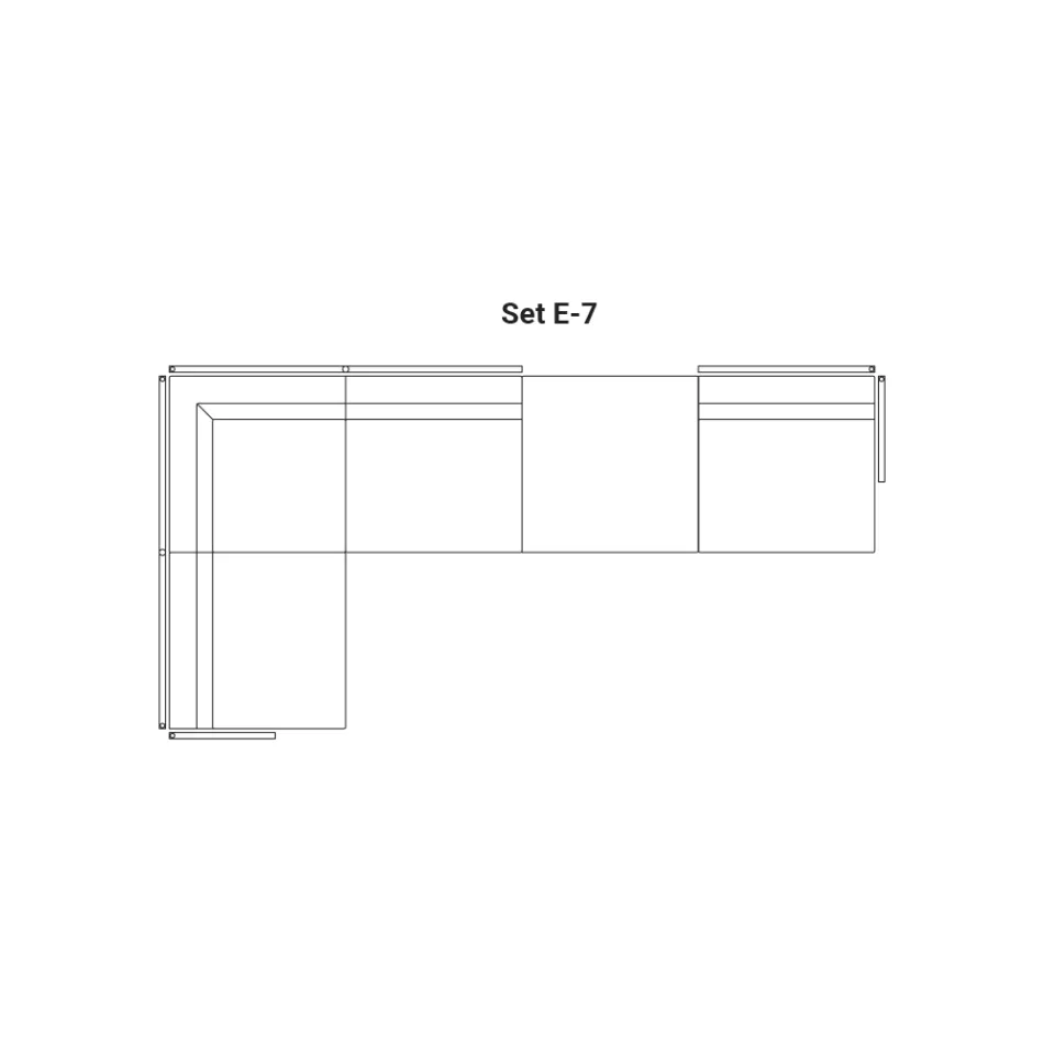 Canapé de jardin modulable en tissu Made in Italy - Rubik Viadurini