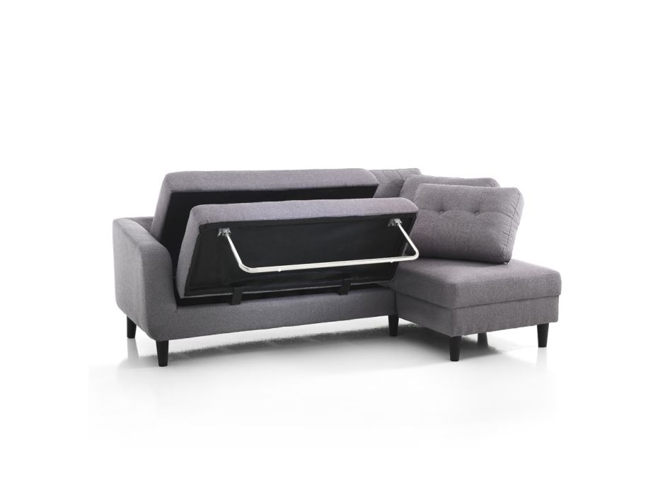 Canapé avec élément de lit escamotable sous l'assise - Nickel Viadurini