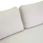 Canapé avec fauteuils et table basse en aluminium blanc pour le jardin - Tenda Viadurini