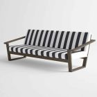 Canapé d'extérieur 2 ou 3 places en aluminium et tissu design moderne - Louisiane Viadurini