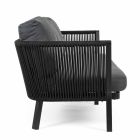 Canapé d'extérieur 3 places design en aluminium et tissu Homemotion - Morena Viadurini