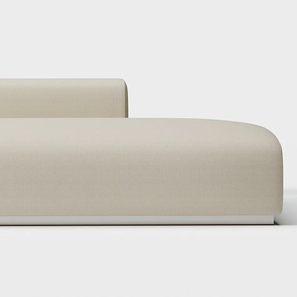 Canapé d'extérieur modulable en contreplaqué marin fabriqué en Italie - Bahias Viadurini