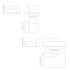 Canapé d'extérieur modulable en contreplaqué marin fabriqué en Italie - Bahias Viadurini