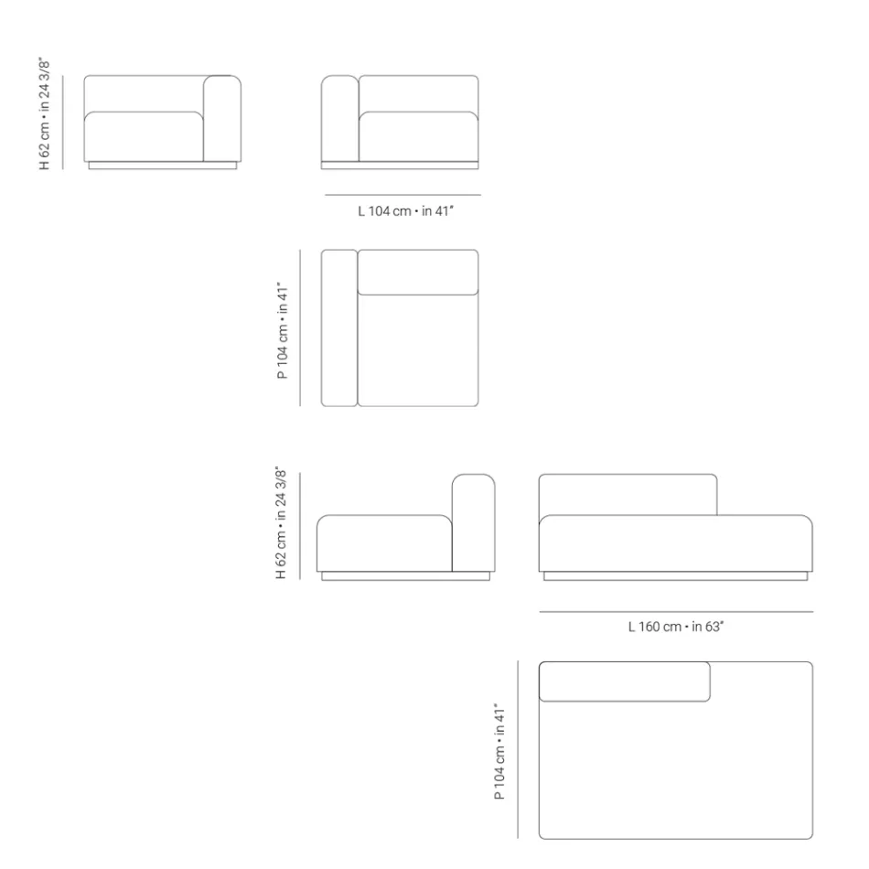 Canapé d'extérieur modulable en contreplaqué marin fabriqué en Italie - Bahias Viadurini