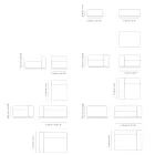 Canapé d'extérieur modulable en tissu hydrofuge fabriqué en Italie - Bahias Viadurini