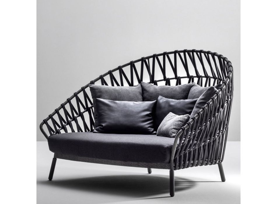 Canapé d'extérieur avec oreillers inclus Made in Italy - Emmacross by Varaschin Viadurini